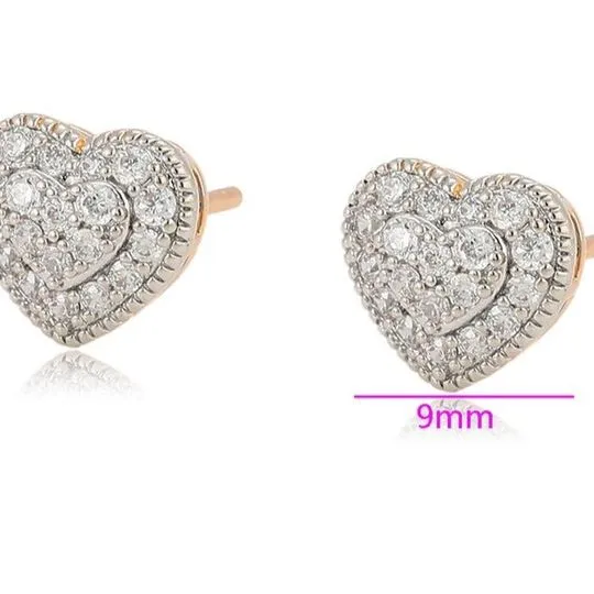 18K Gold Filled Heart Studs