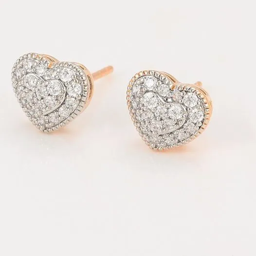 18K Gold Filled Heart Studs