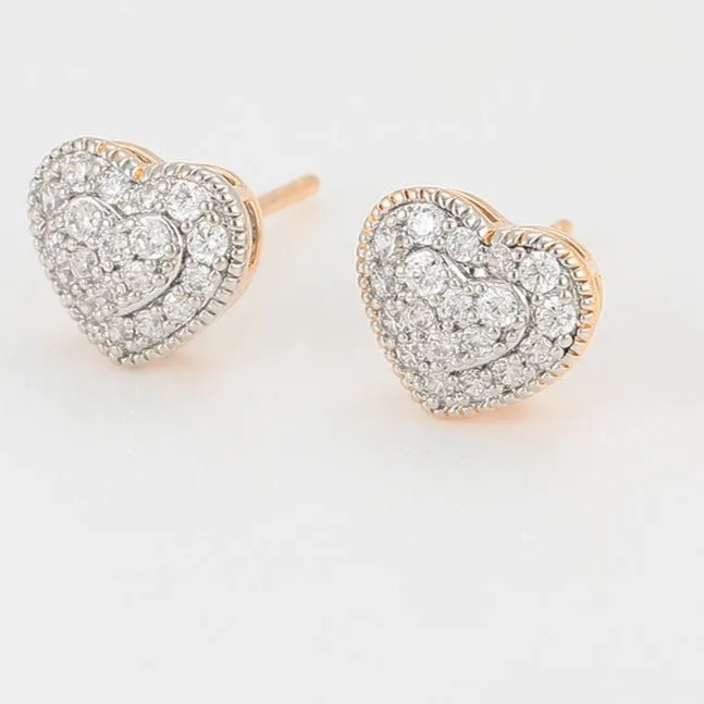 18K Gold Filled Heart Studs