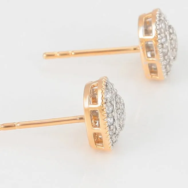 18K Gold Filled Heart Studs