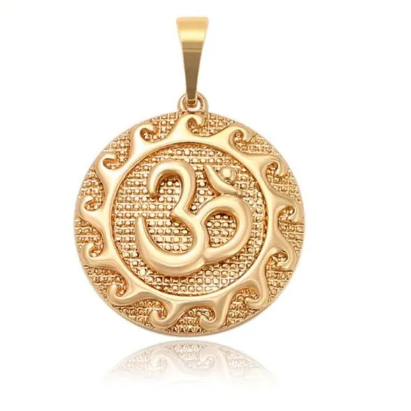 18k Gold Filled OM Pendant Necklace