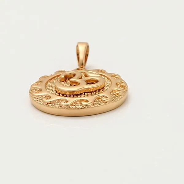 18k Gold Filled OM Pendant Necklace