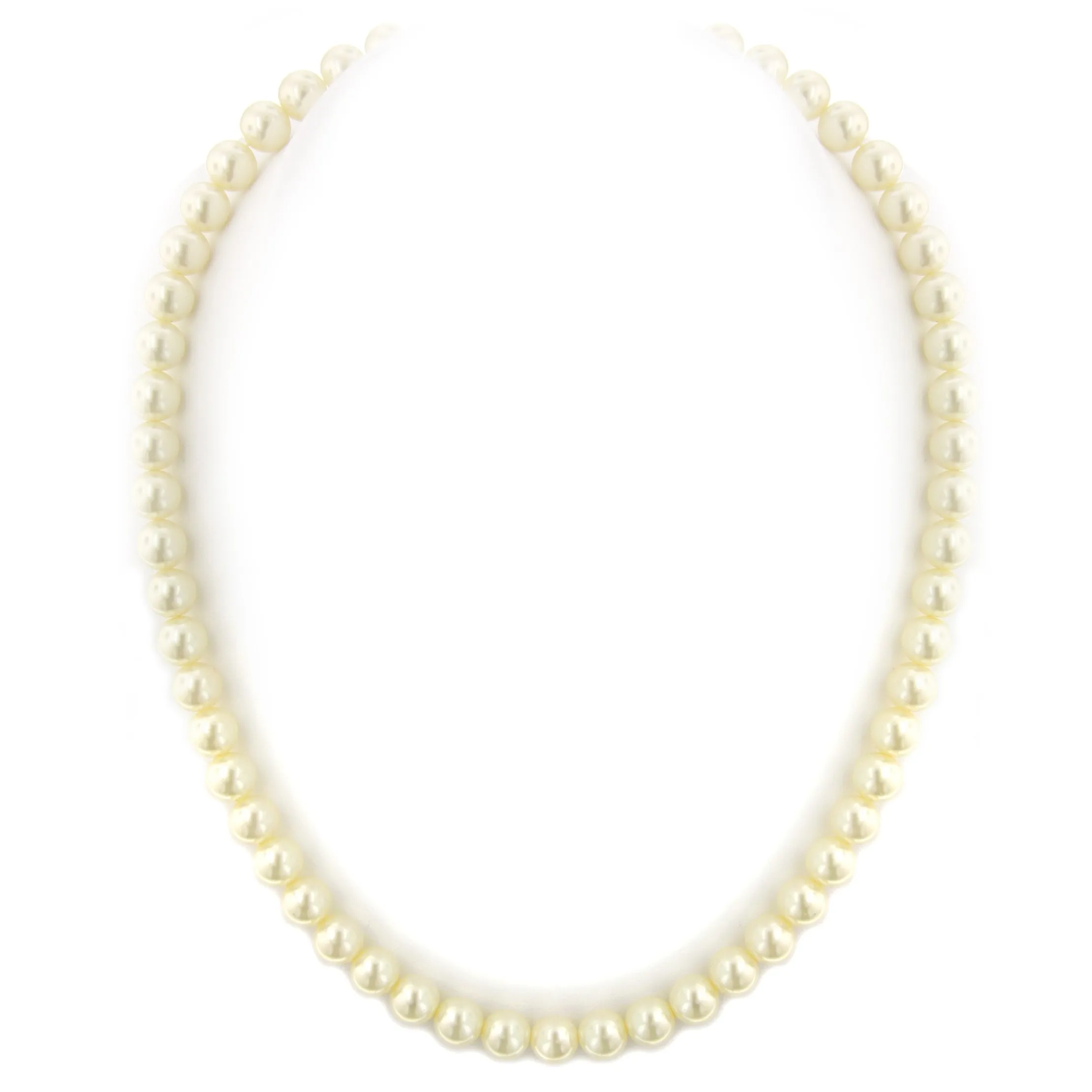 1928 Jewelry Classic 8mm Round Faux Pearl Strand Necklace 18