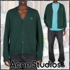 Acne Studios  |Wool Street Style Logo Designers Cardigans