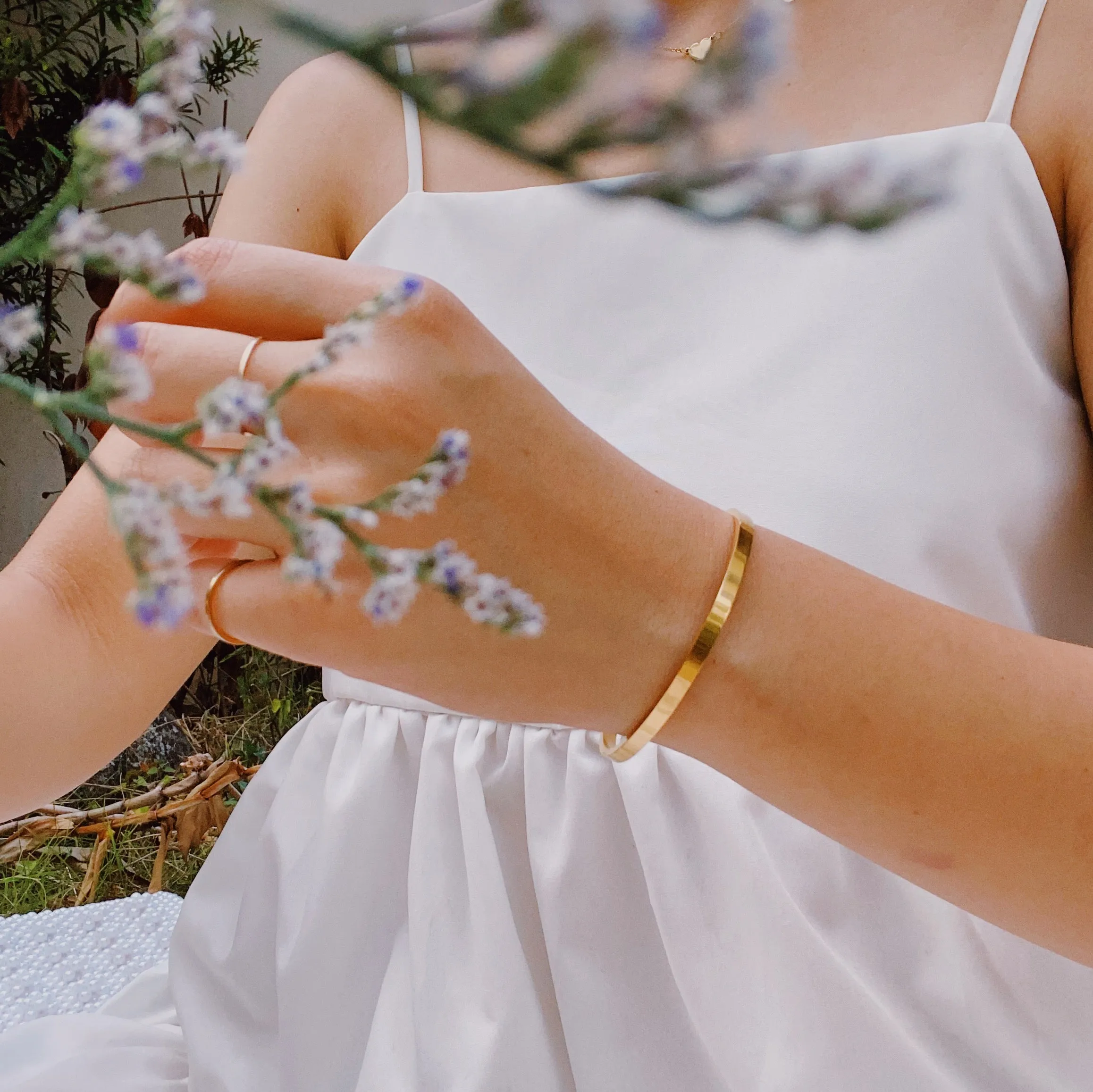 Adjustable Plain Gold Filled Cuff Bangle