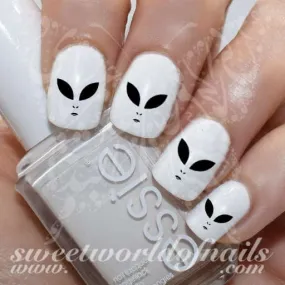 Alien Face Nail Art Nail Water Decals Slides