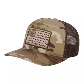 American Flag Snapback Camo Hunting Hat - Multicam Original