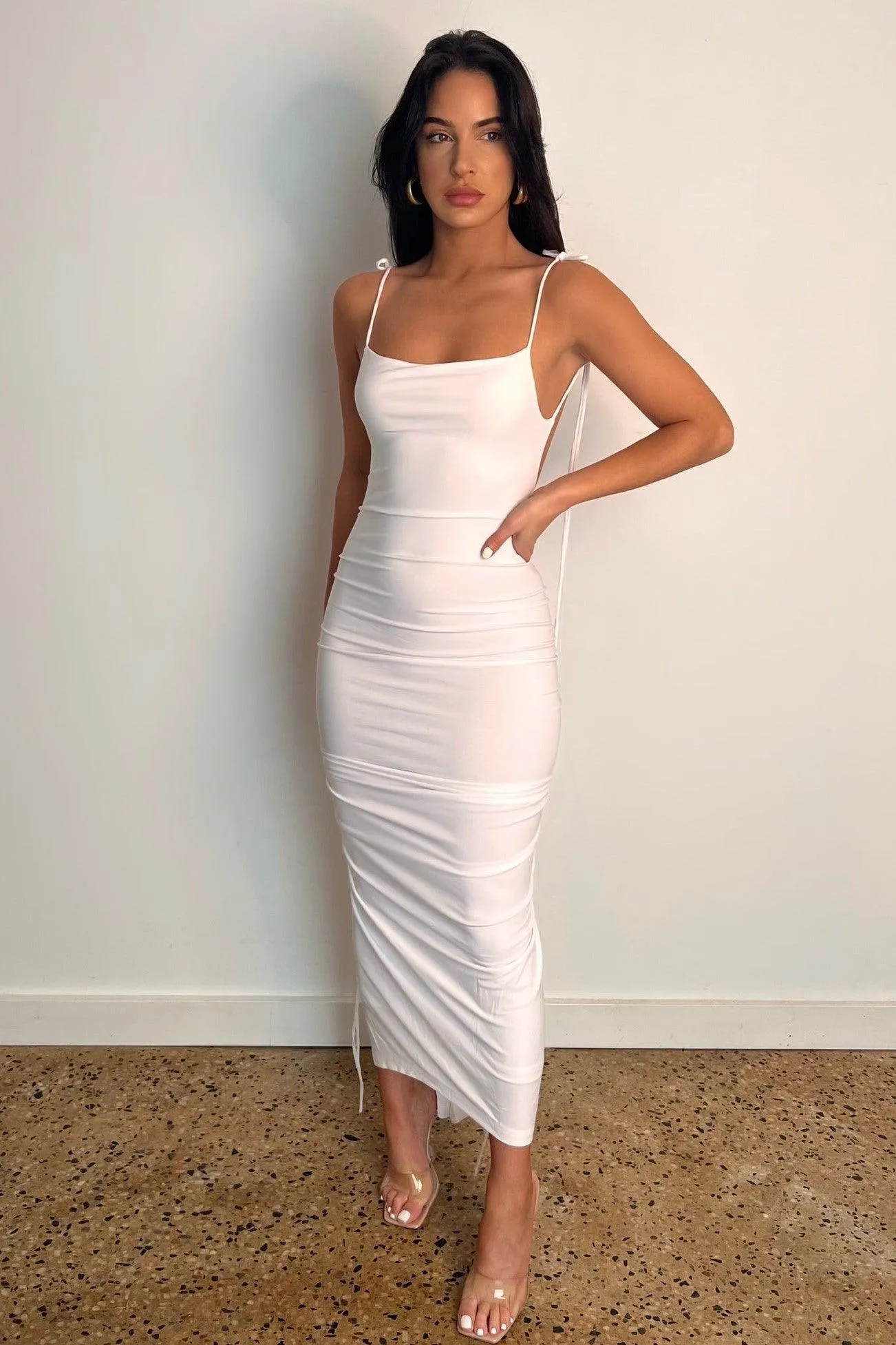 Azari Midi Dress - White