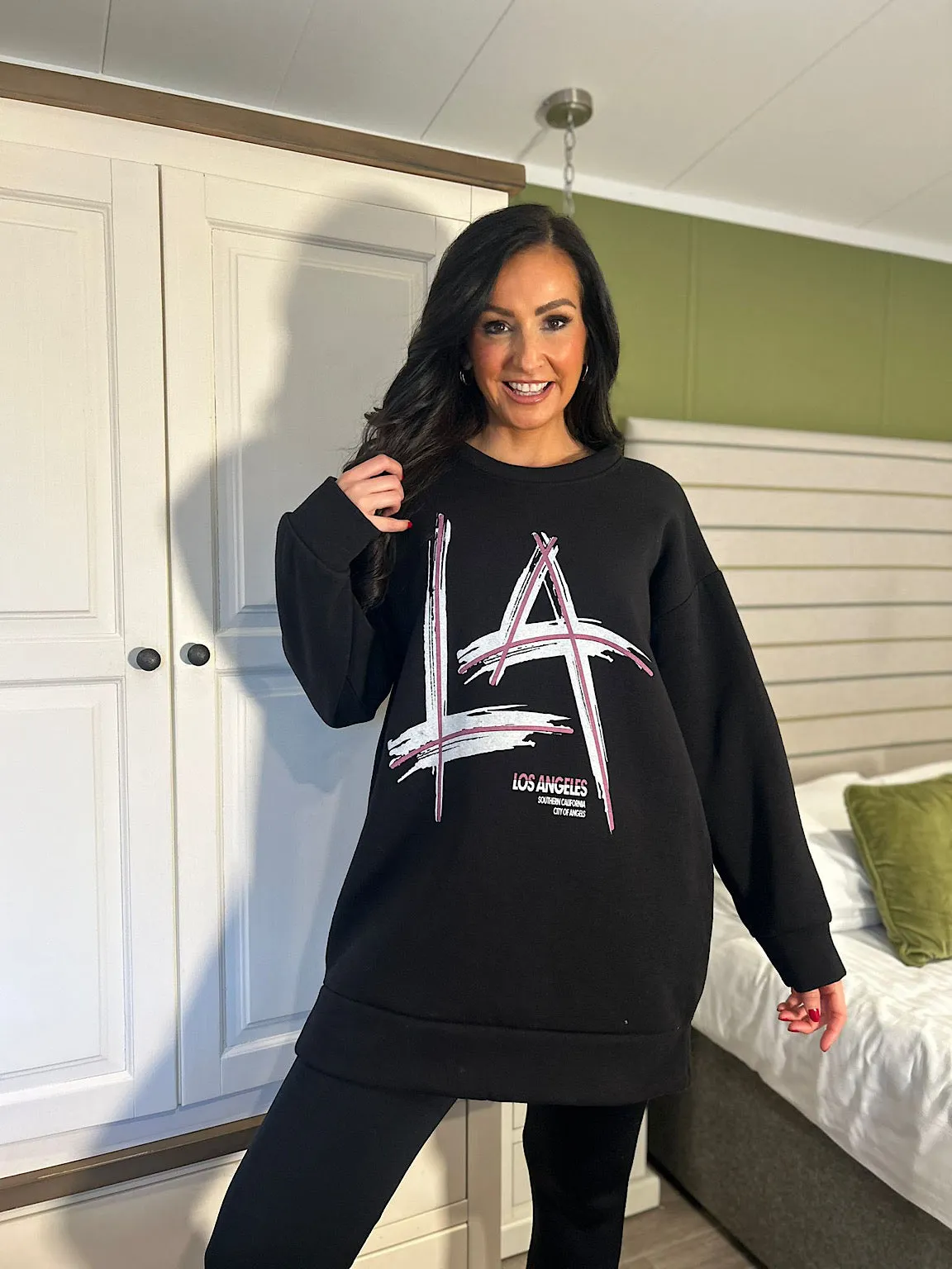 Black Graphic Print Sweatshirt Nellie