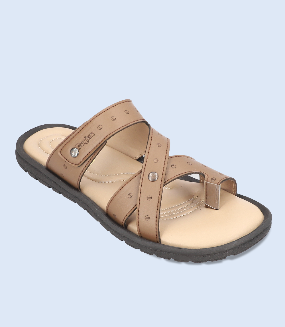 BM4575-D-BEIGE-Men Chappal