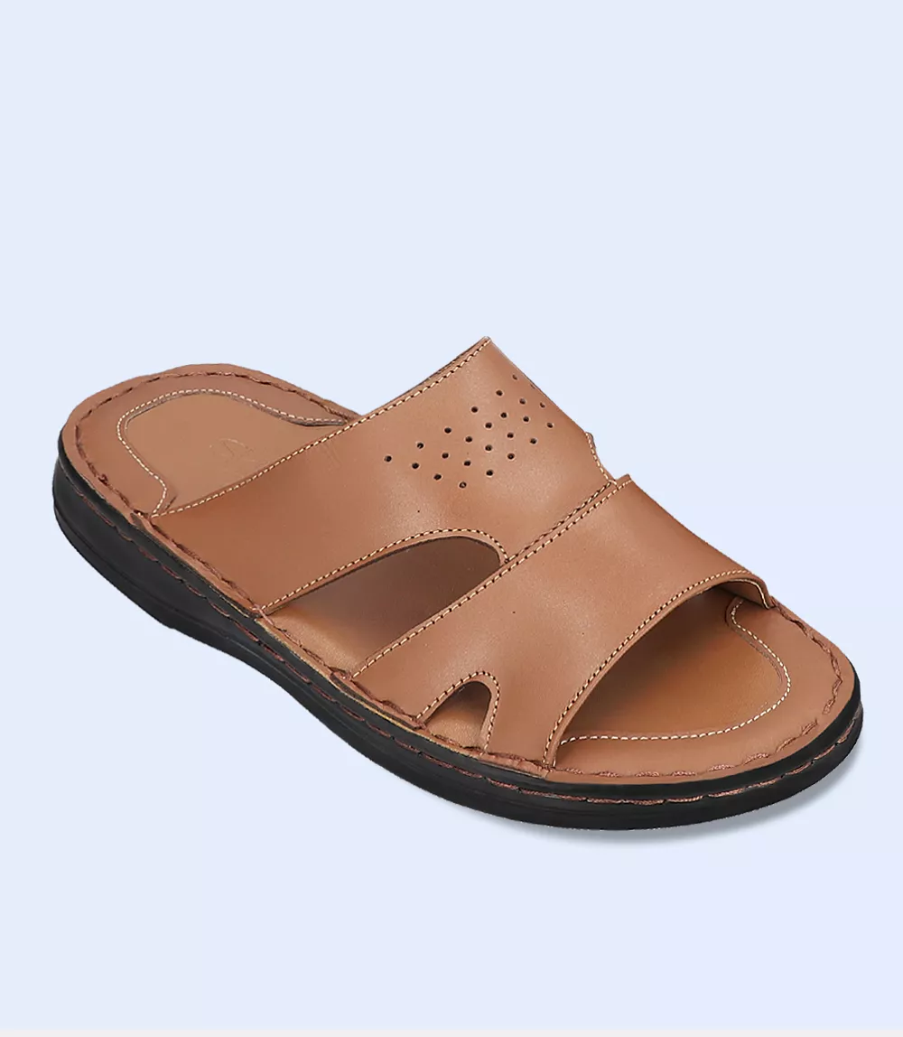 BM4822-BROWN-Men Comfort Slipper