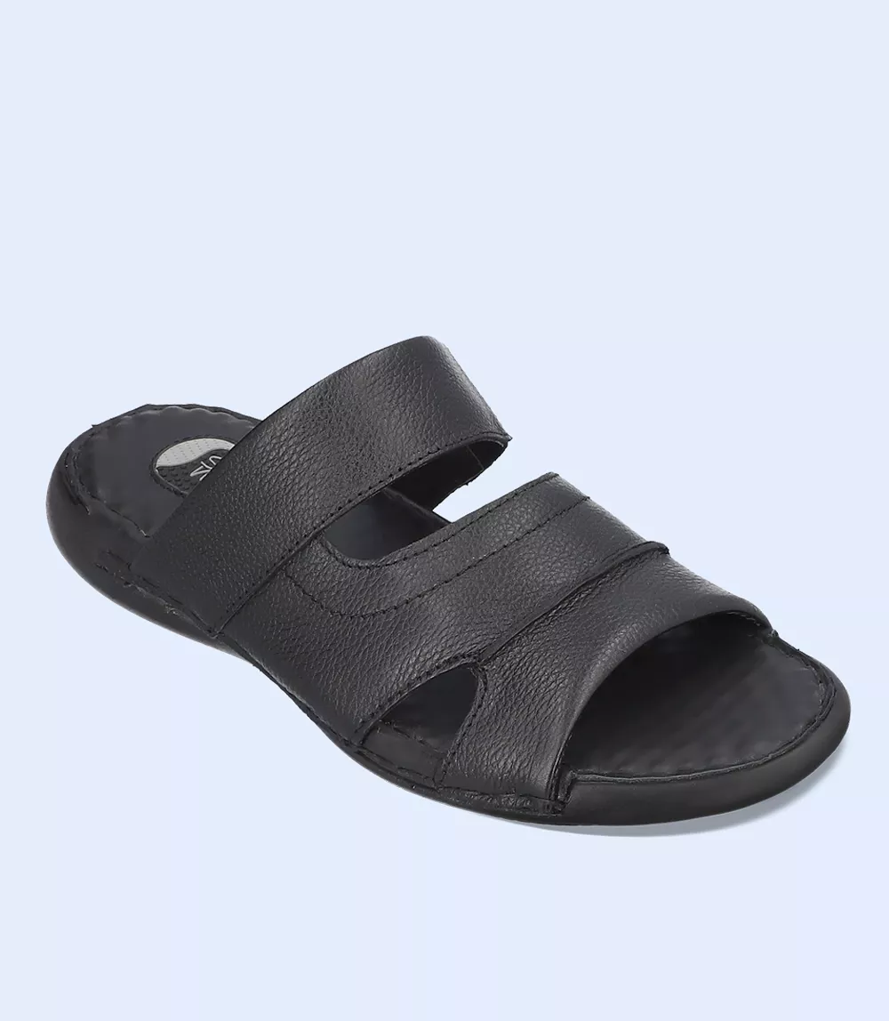 BM4857-BLACK-Men Comfort Slipper