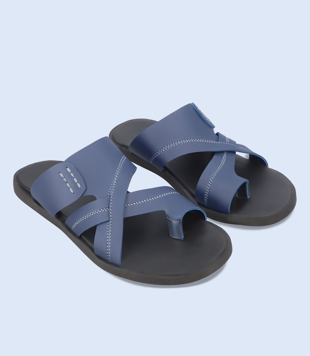 BM5462-NAVY-Men Casual Chappal