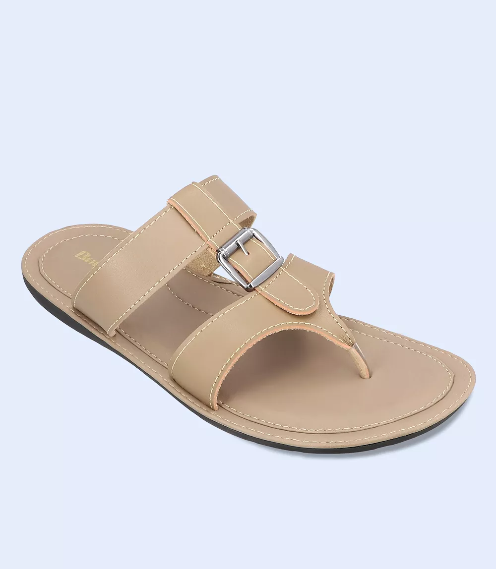 BM5465-BEIGE-Men Chappal