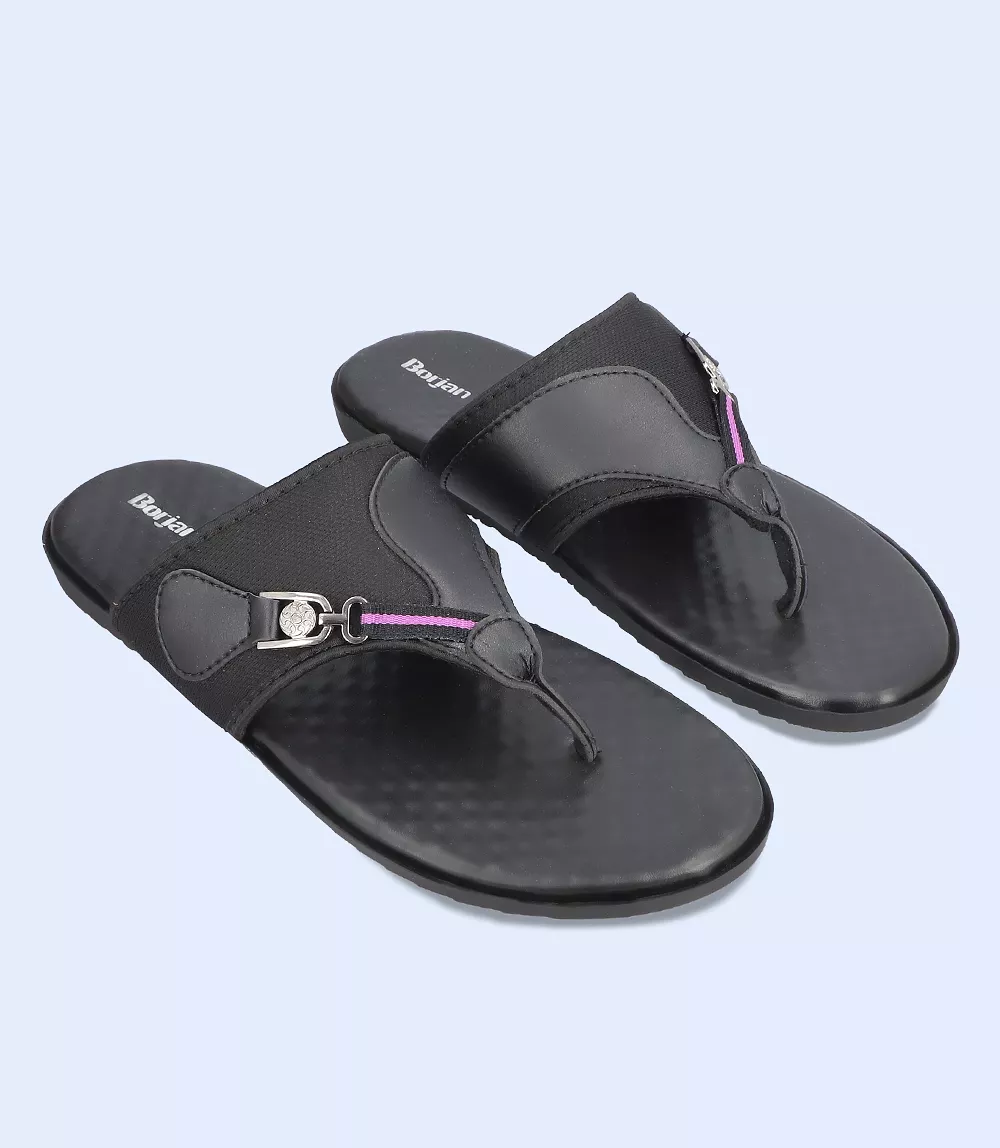 BM5466-BLACK-Men Chappal