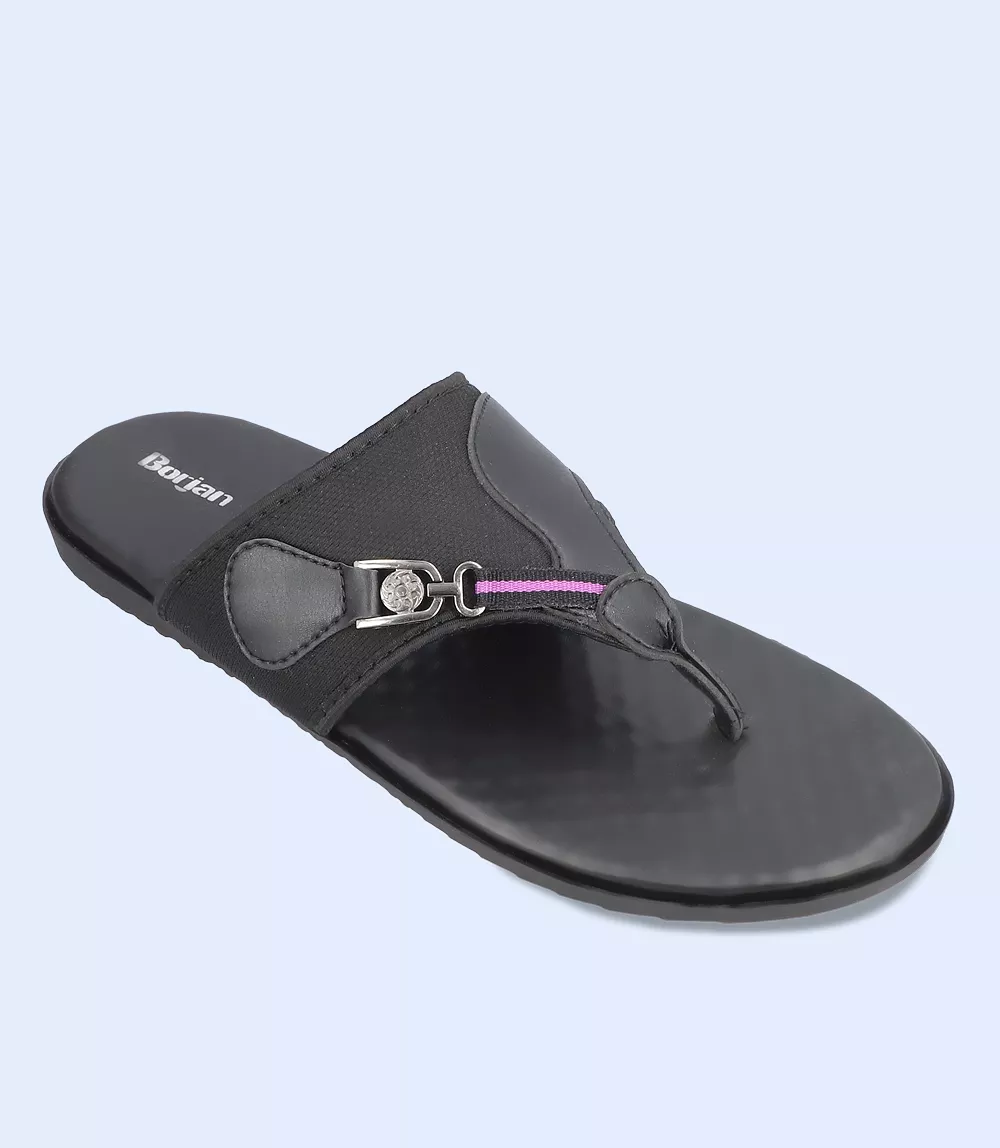 BM5466-BLACK-Men Chappal