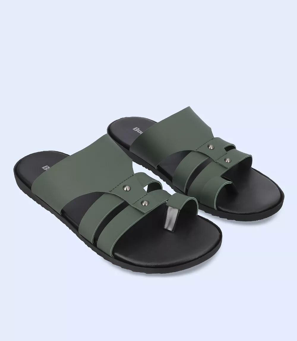 BM5473-OLIVE-Men Chappal