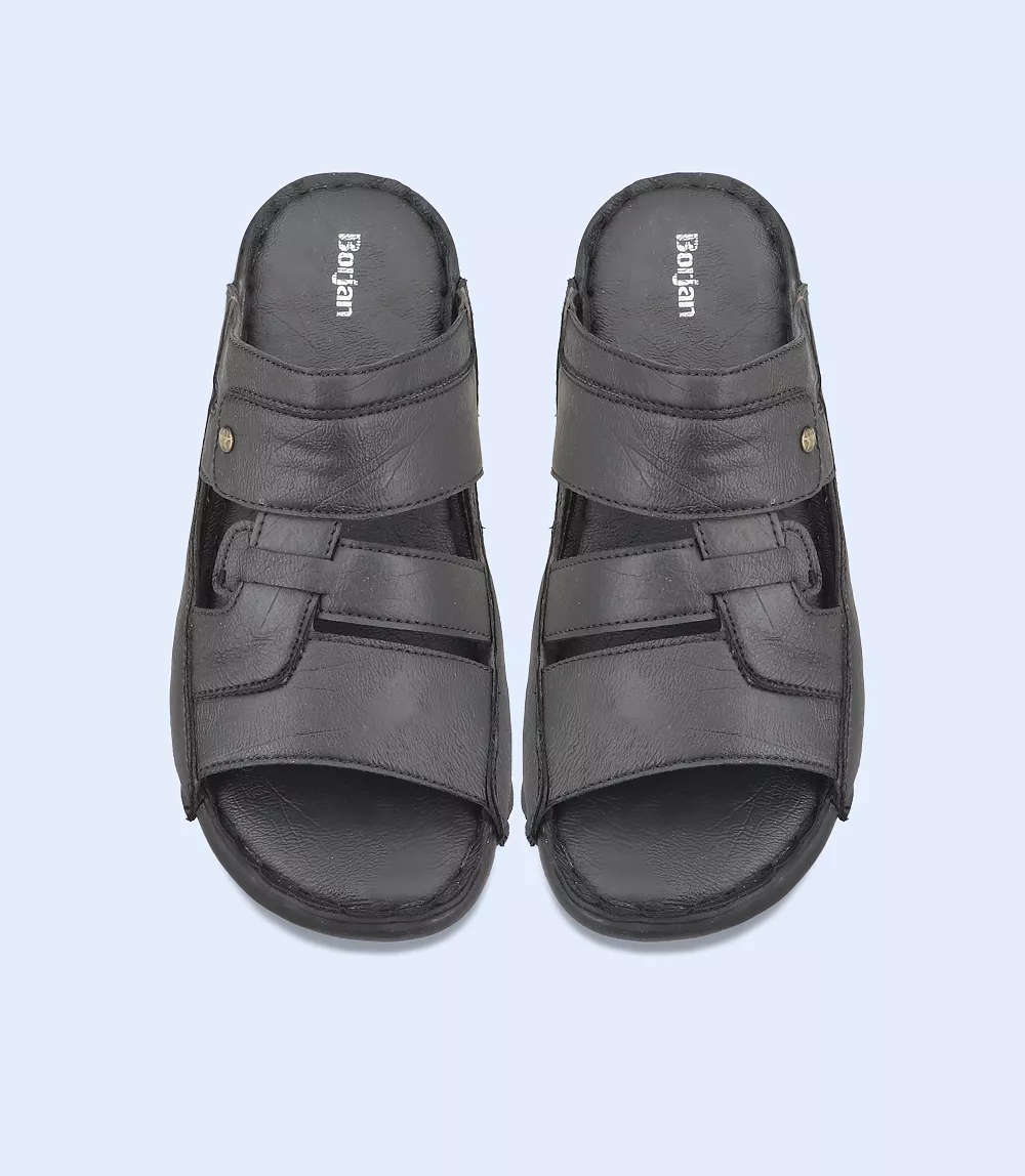 BM5496-BLACK-Men Casual Slipper