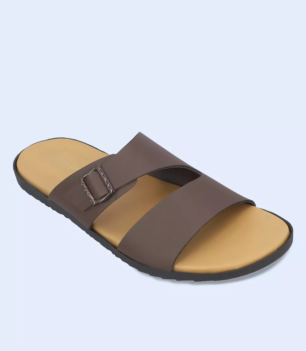 BM5550-BROWN-Men Casual Slipper