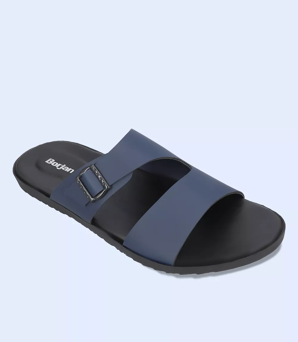 BM5550-NAVY-Men Casual Slipper