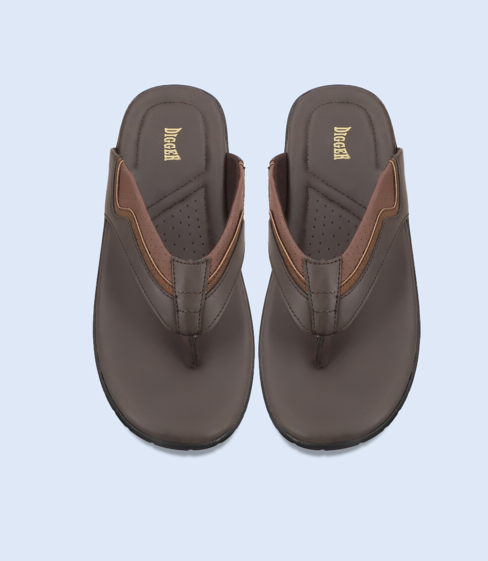 BM5559-BROWN-Men Casual Chappal