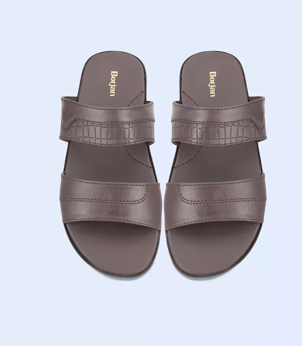 BM5634-BROWN-Men Casual Slipper