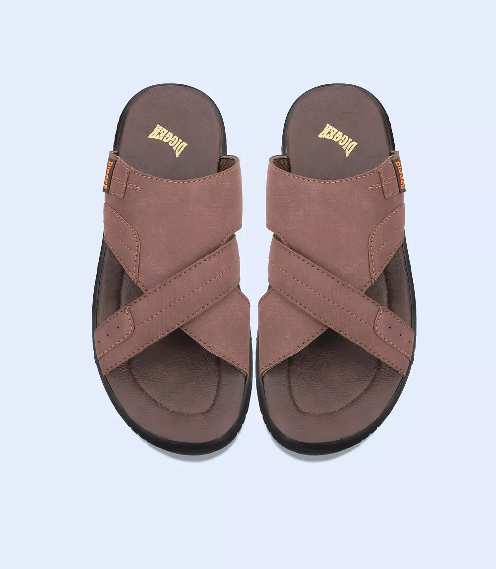 BM5732-BROWN-Men Casual Slipper