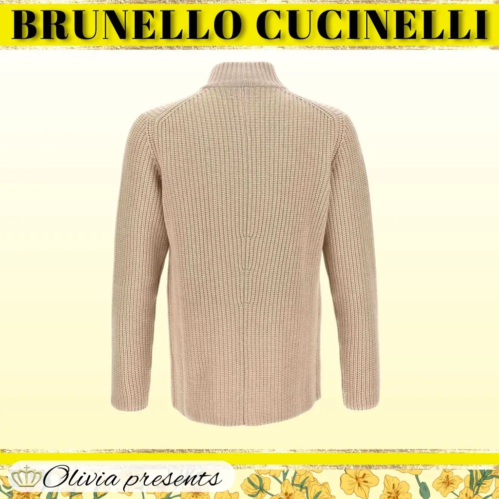 BRUNELLO CUCINELLI  |Wool Plain Logo Cardigans