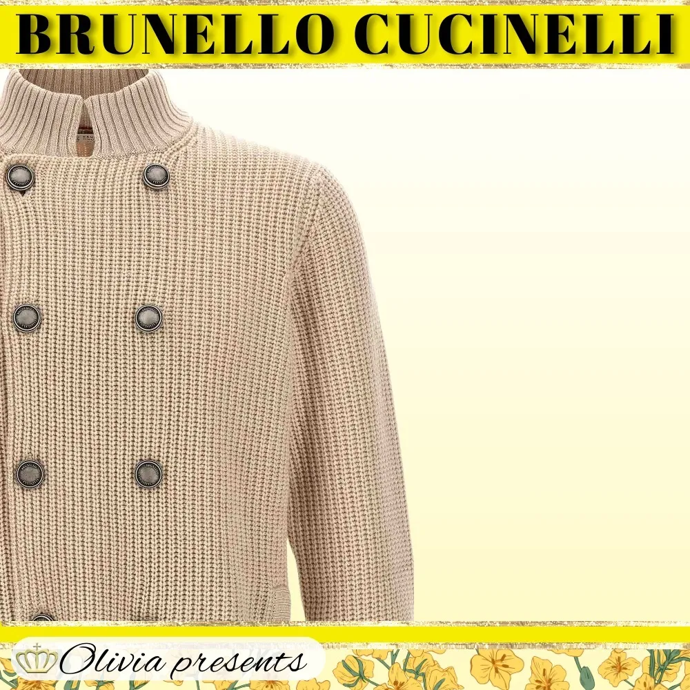 BRUNELLO CUCINELLI  |Wool Plain Logo Cardigans