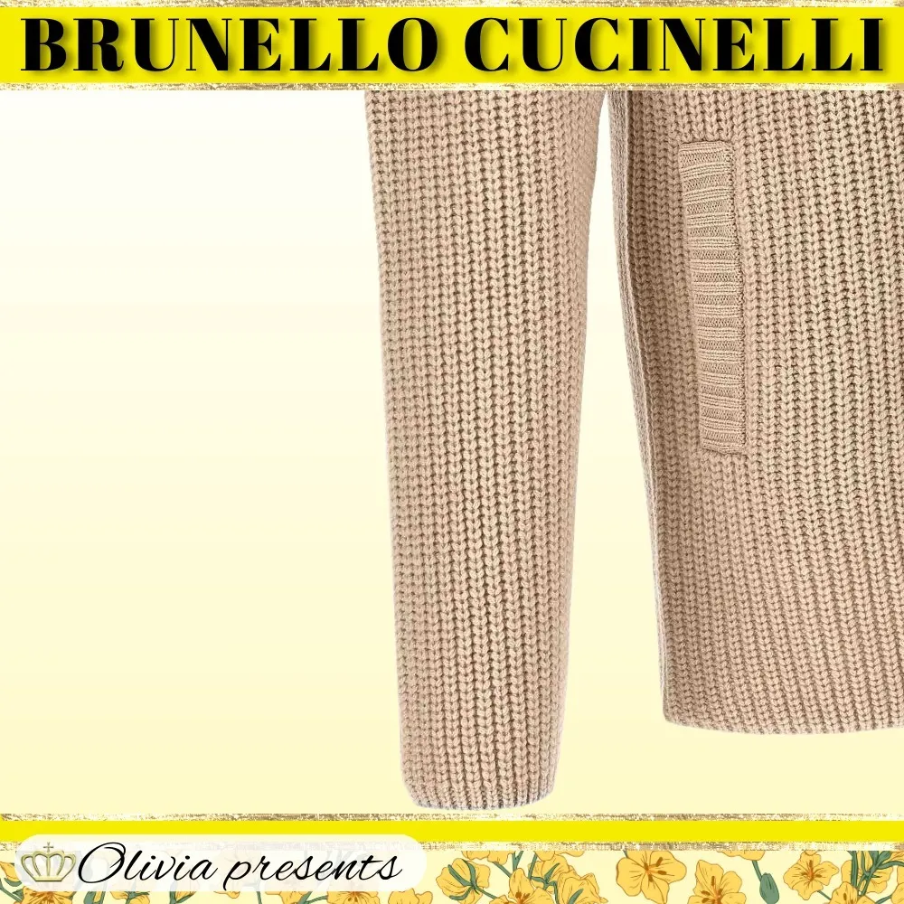 BRUNELLO CUCINELLI  |Wool Plain Logo Cardigans