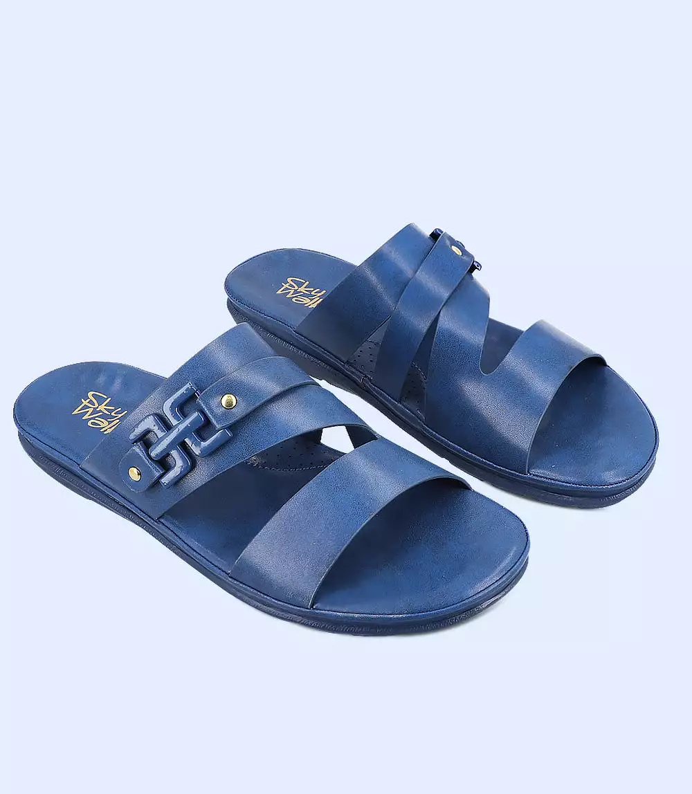 BW7071-NAVY-Women Comfort Slipper