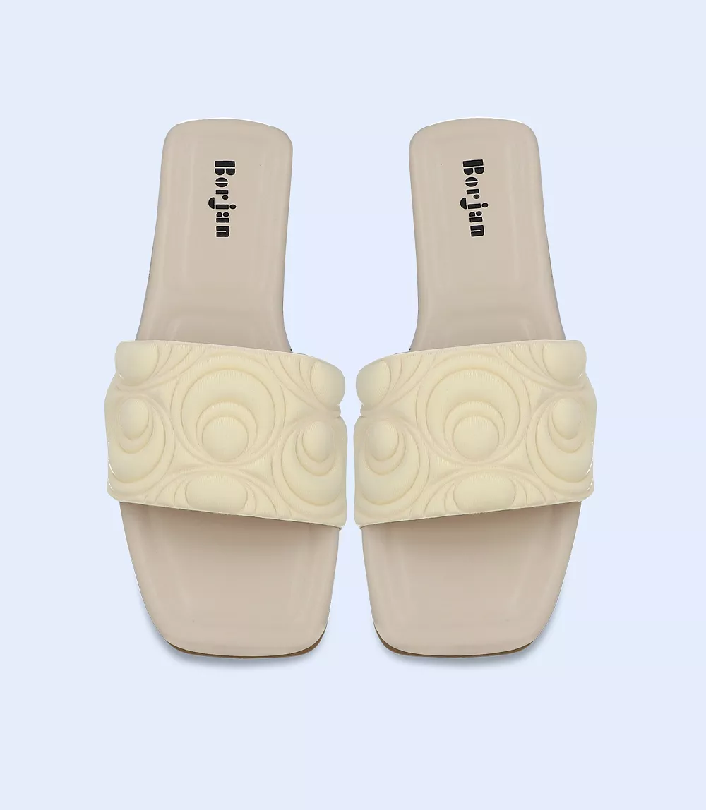 BW7341-IVORY-Women Casual Slipper