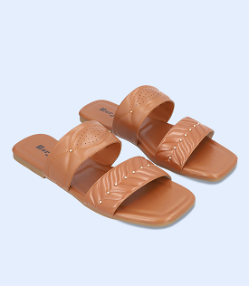 BW7344-TAN-Women Casual Slipper