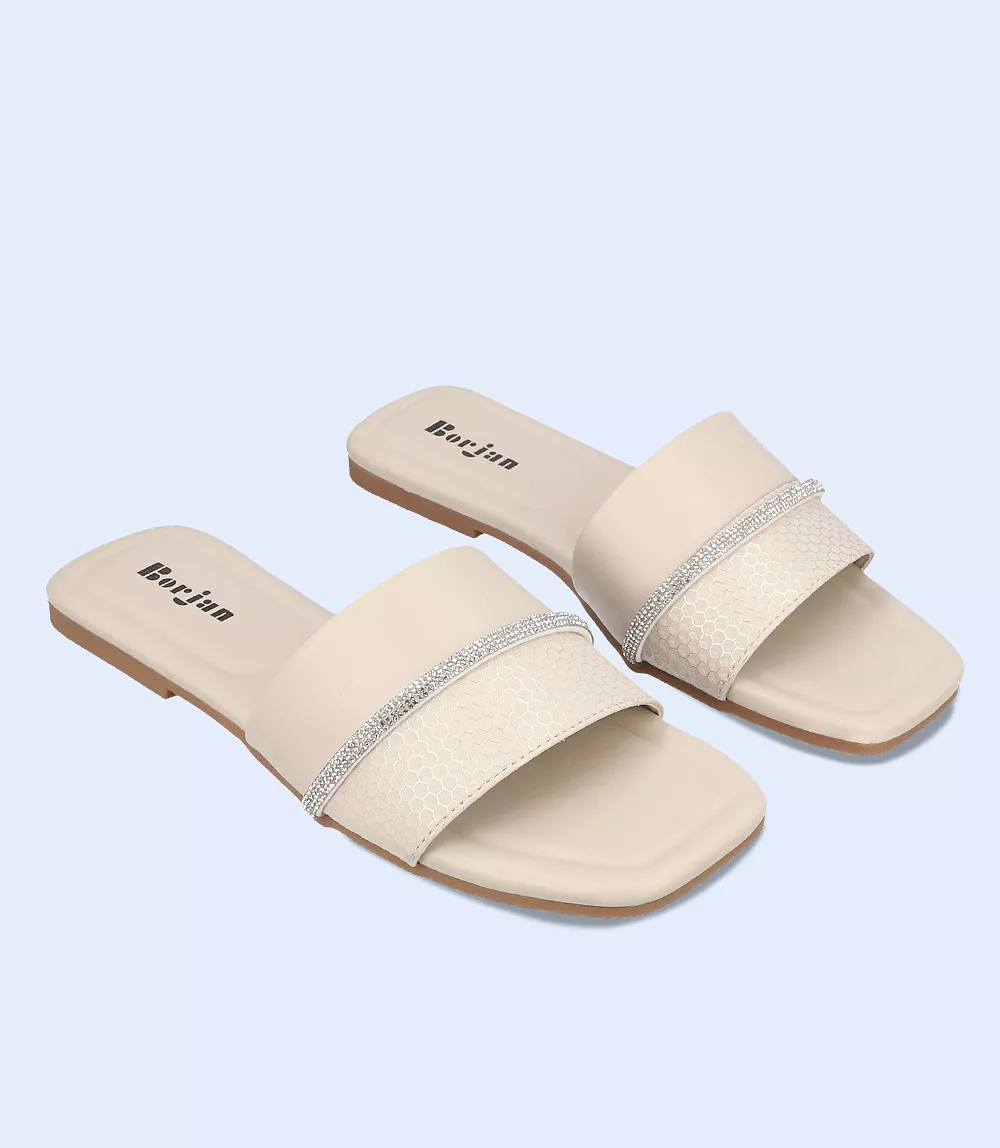 BW7345-IVORY-Women Casual Slipper