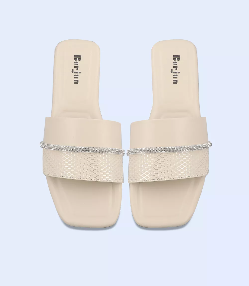 BW7345-IVORY-Women Casual Slipper