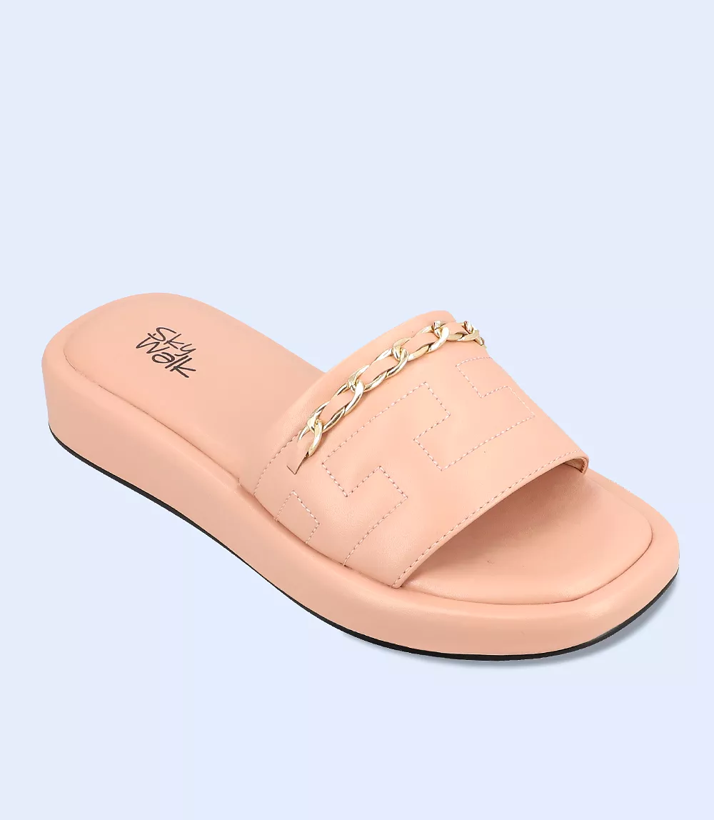 BW7358-PEACH-Women Comfort Slipper