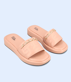 BW7358-PEACH-Women Comfort Slipper