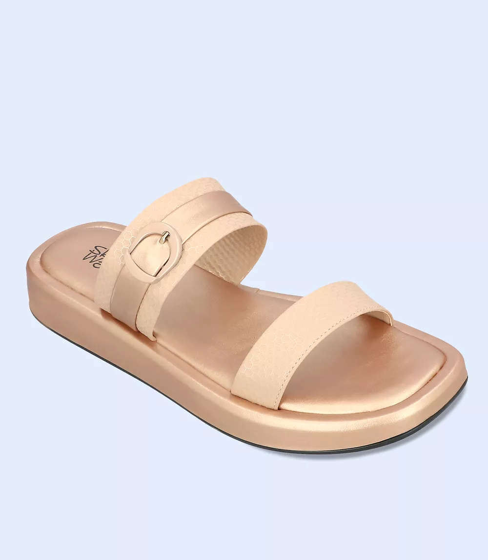 BW7359-BEIGE-Women Comfort Slipper