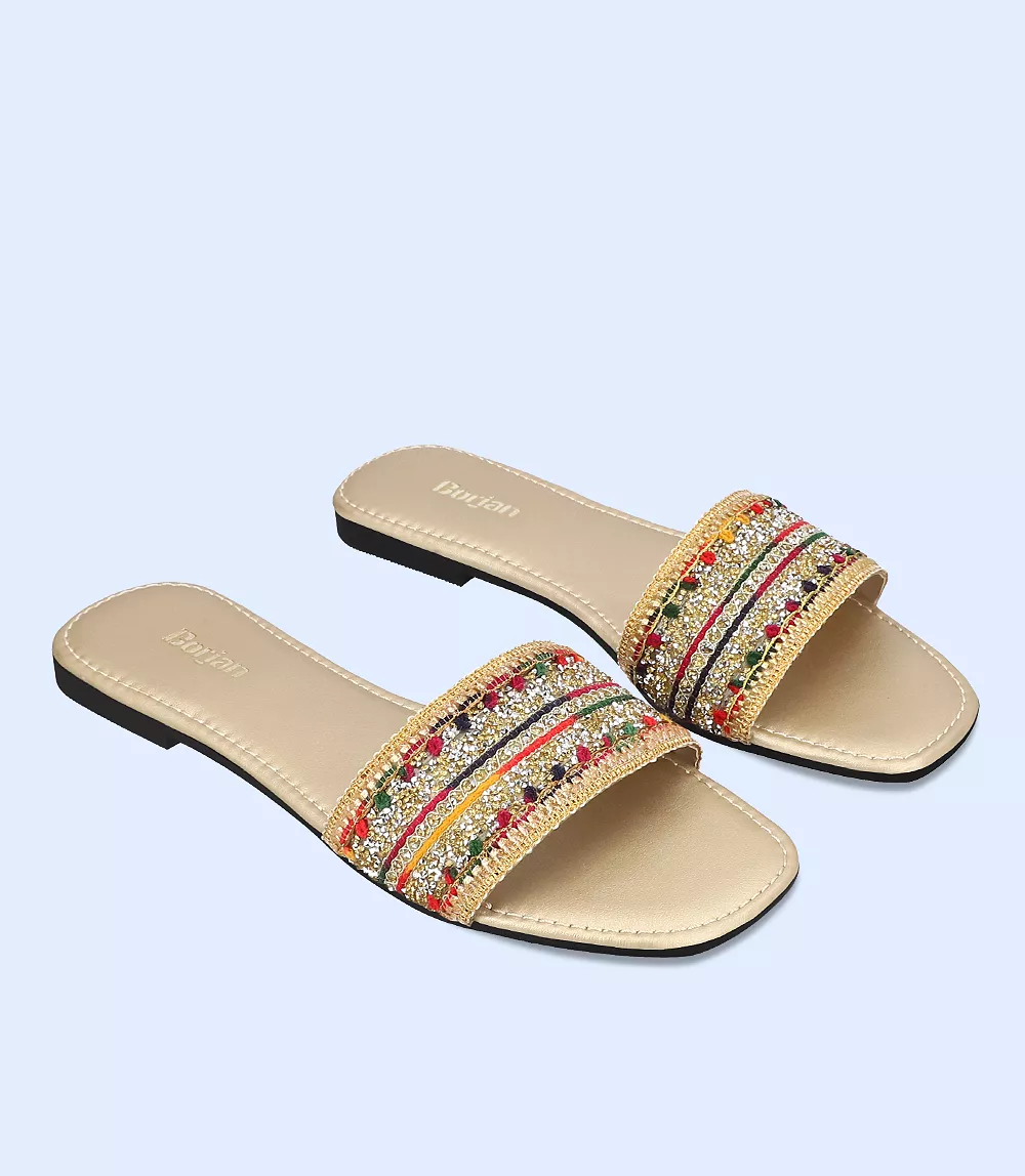 BW7464-GOLDEN/MTY-Women Casual Slipper