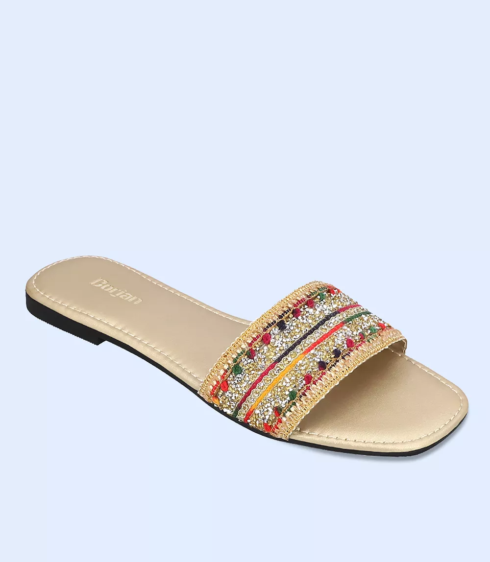 BW7464-GOLDEN/MTY-Women Casual Slipper