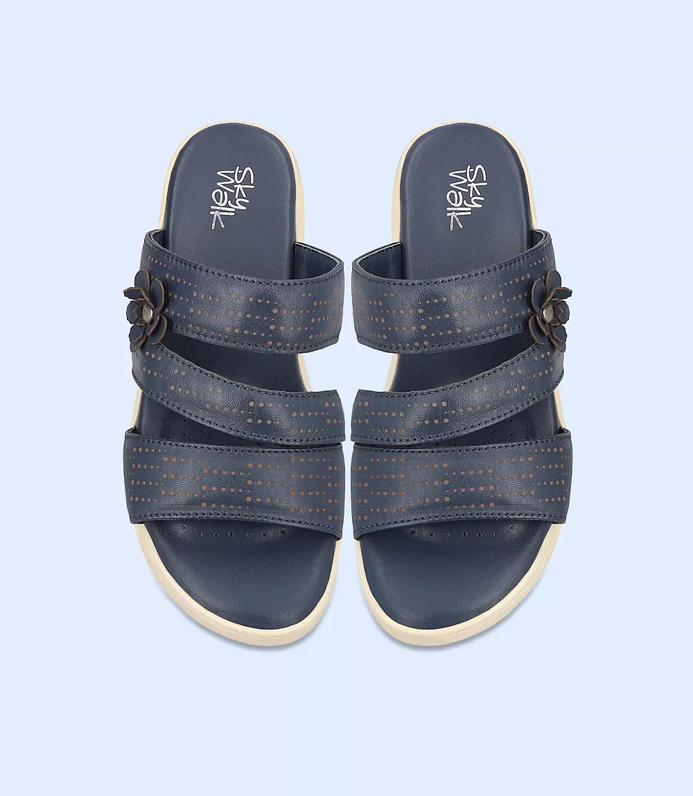 BW7659-NAVY-Women Comfort Slipper