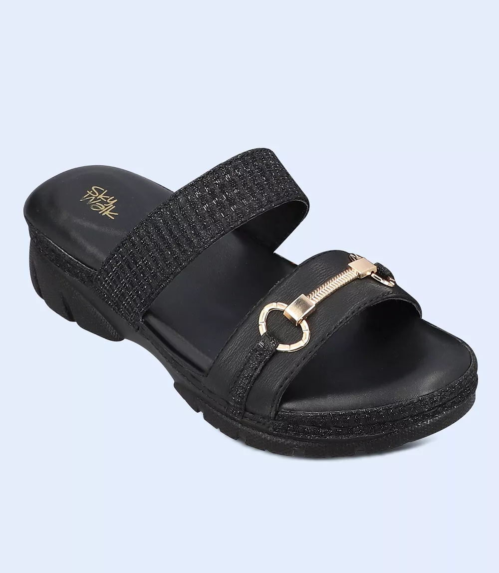 BW7920-BLACK-Women Comfort Slipper