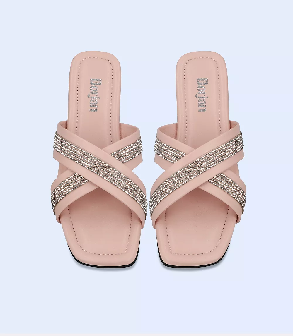 BW8358-TEA-PINK-Women Casual Slipper