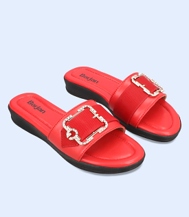 BW9197-RED-Women Casual Slipper