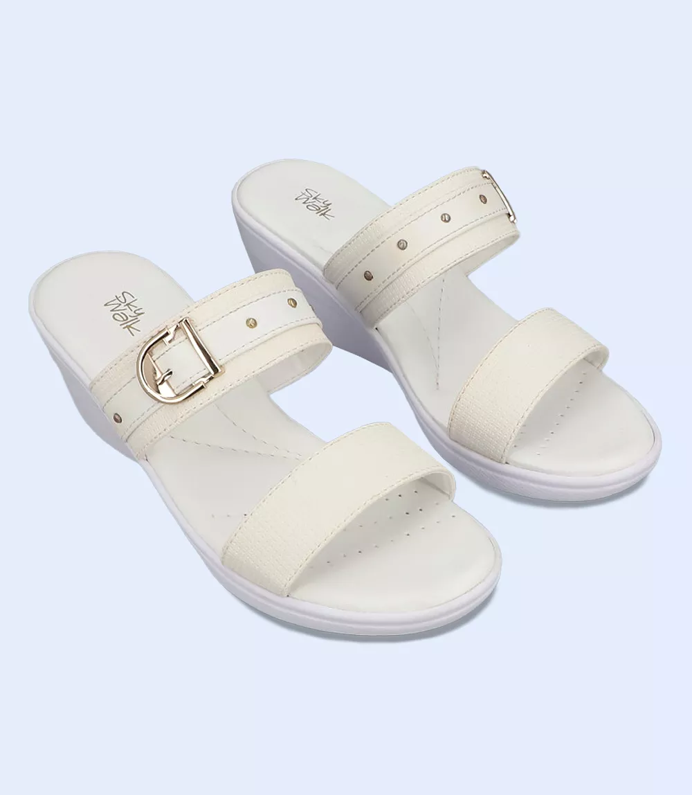 BW9262-OFF WHITE-Women Comfort Slipper