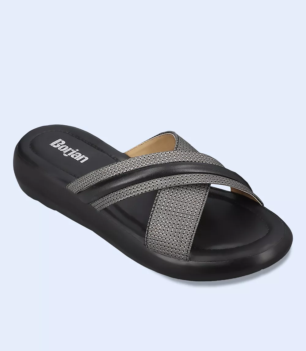 BW9297-GREY-Women Casual Slipper