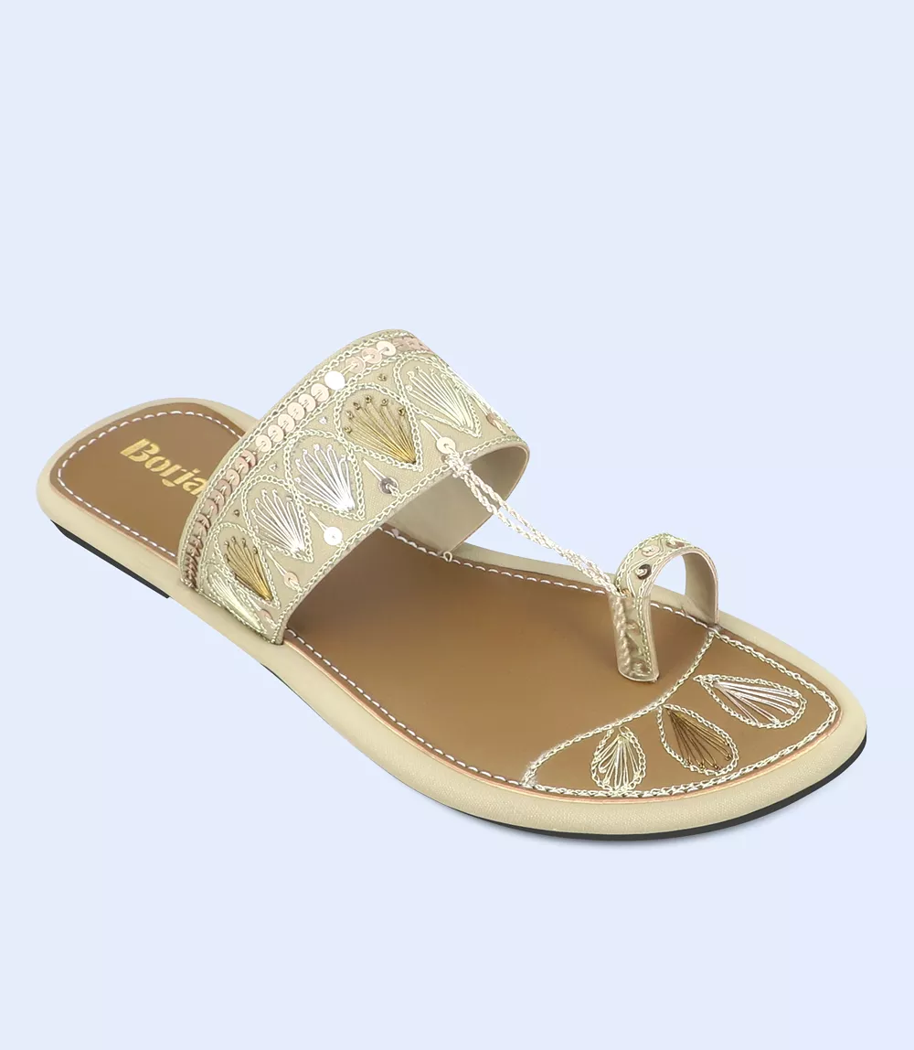 BW9467-BEIGE-Women Chappal