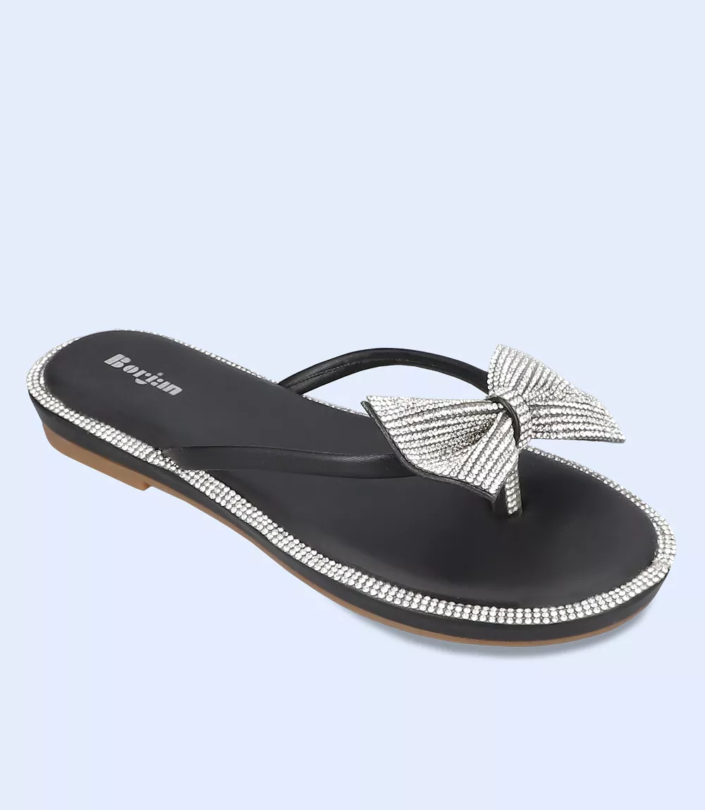 BW9474-BLACK-Women Formal Chappal