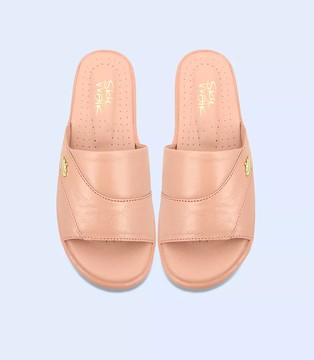 BW9513-PEACH-Women Comfort Slipper