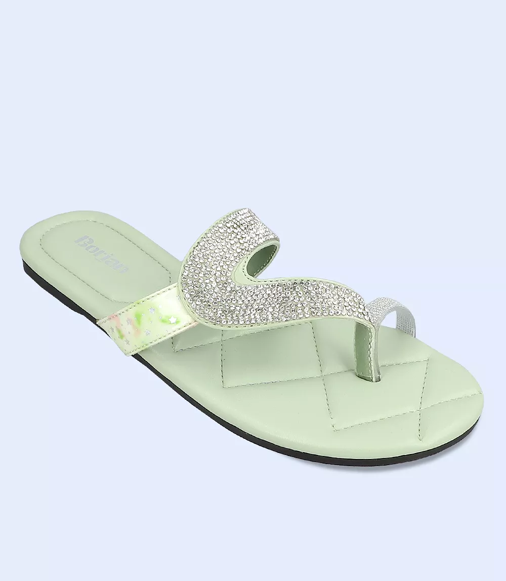 BW9741-Mint green-Women Chappal